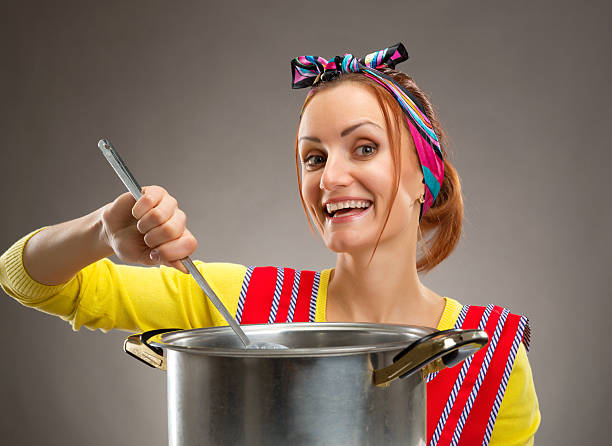 istock Happy housewife 486603813