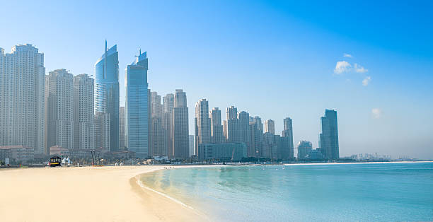 istock Jumeirah beach and cityscape 486604239