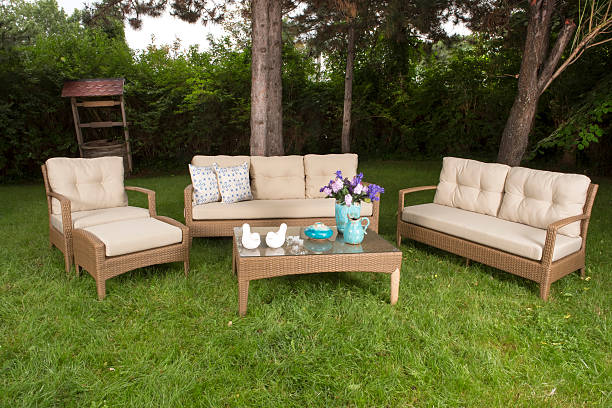istock Garden Furniture at Backyard 486605458