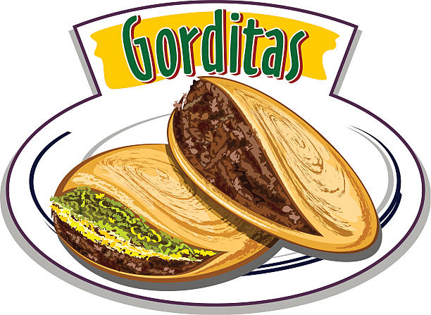 gorditas wektor - gordita stock illustrations