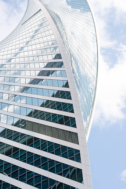 istock Uncommon high-rise building on blue sky 486607542