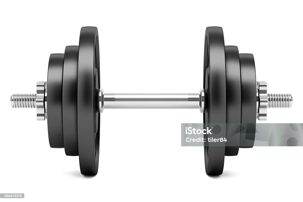 dumbbell isolated on white background Dumbbell Stock Photo