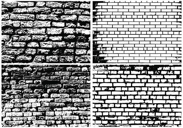 satz von abstrakte grunge-wand - backgrounds concrete wall outdoors architecture stock-grafiken, -clipart, -cartoons und -symbole