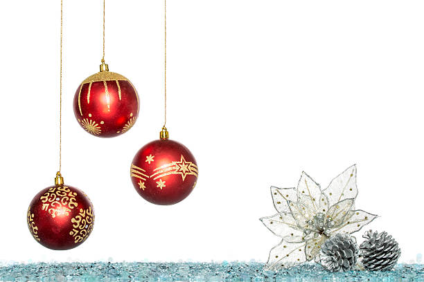 istock Luxury Christmas ball, flower and Pine Cone, hanging Decoration 486616290