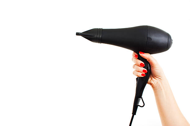 фен в исполнение - hair dryer single object plastic black стоковые фото и изображения