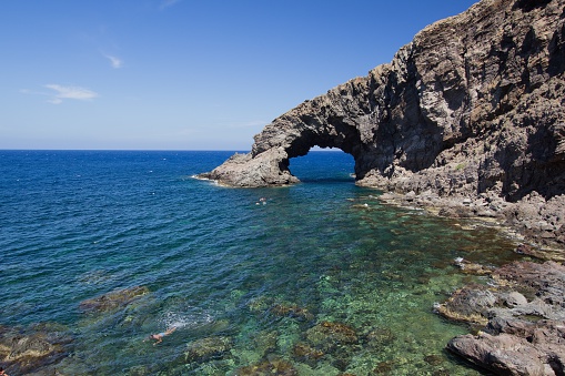a view of Elephant arc Pantelleria,Italy