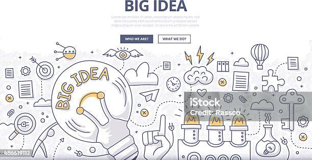 Big Idea Doodle Concept Stock Illustration - Download Image Now - Doodle, Creativity, Machinery