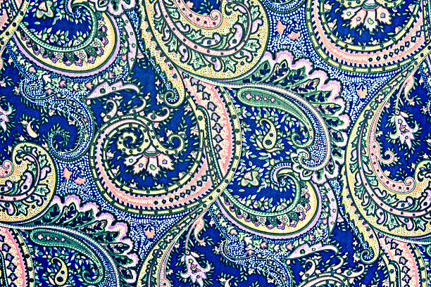 istock texture fabric of retro flower and paisley 486620016