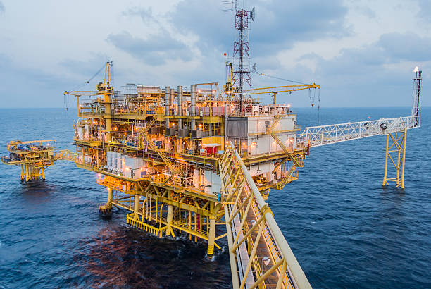 istock oil platform on the sea 486620295