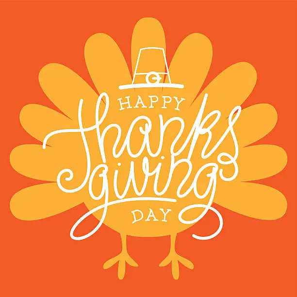 Vector illustration of Happy Thanksgiving Day