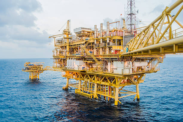 istock oil platform on the sea 486620865