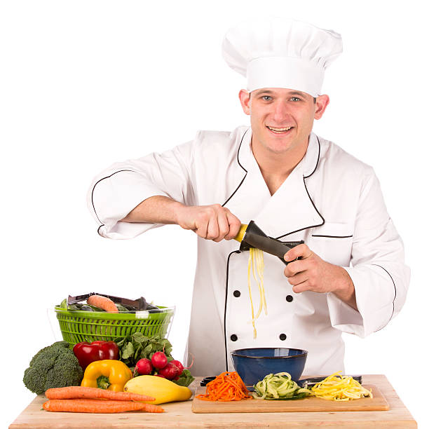 Chef holding a grater
