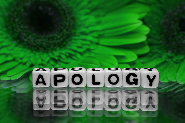 istock Apology with green flowers 486621899