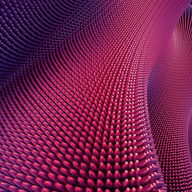 istock 3d abstract purple red background, pink prickles, nap macro text 486622534