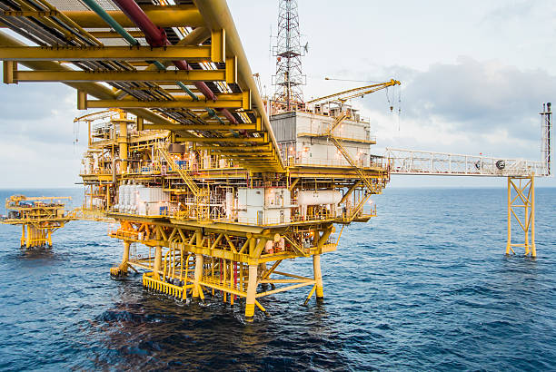 istock oil platform on the sea 486623515