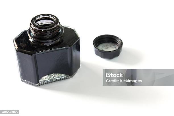 Opened Ink Pot Stock Photo - Download Image Now - Ink Well, Container, Glass - Material