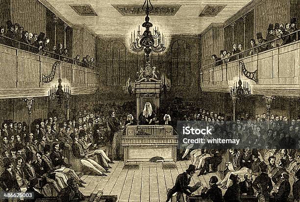 Interior Of The House Of Commons Before 1834 Stock Illustration - Download Image Now - Houses Of Parliament - London, House of Commons, UK