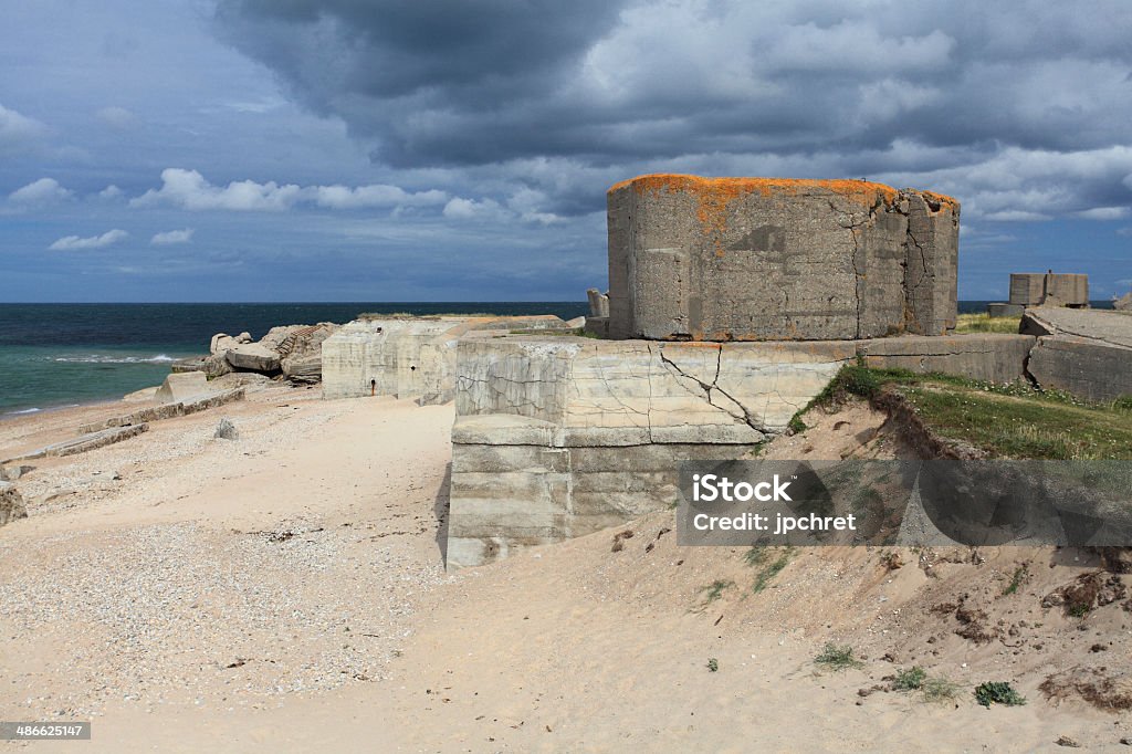 Alemão bunker na Normandia da Segunda Guerra Mundial - Royalty-free Abrigo Anti-Bombas Foto de stock