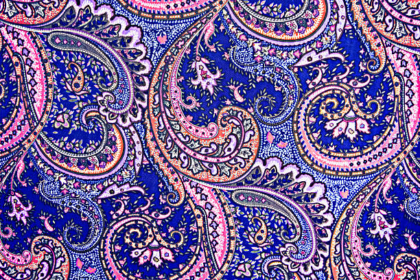 istock texture fabric of retro flower and paisley 486625254