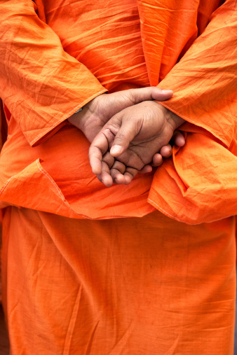 Hands of Budhist Monk, Jaipur, India