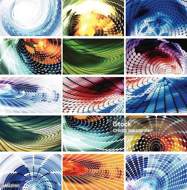 Abstract Business Card Set Stock Illustration - Download Image Now - Abstract, Backgrounds, Blue