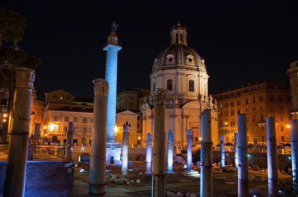 istock Trajan's Forum at Night. Rome, Italy. 486626001