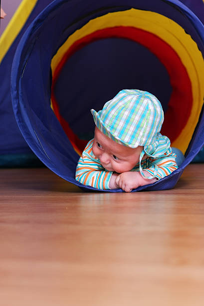 istock Four-month boy playing and learning in preschool 486629050