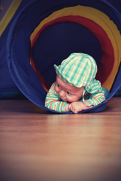 istock Four-month boy playing and learning in preschool 486629402