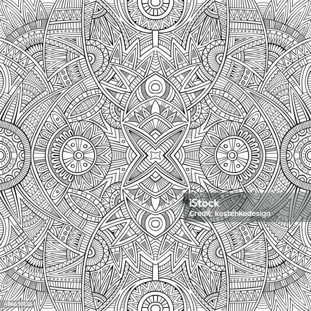 Abstract Vector Tribal Ethnic Background Stock Illustration - Download Image Now - 2015, Abstract, African Culture