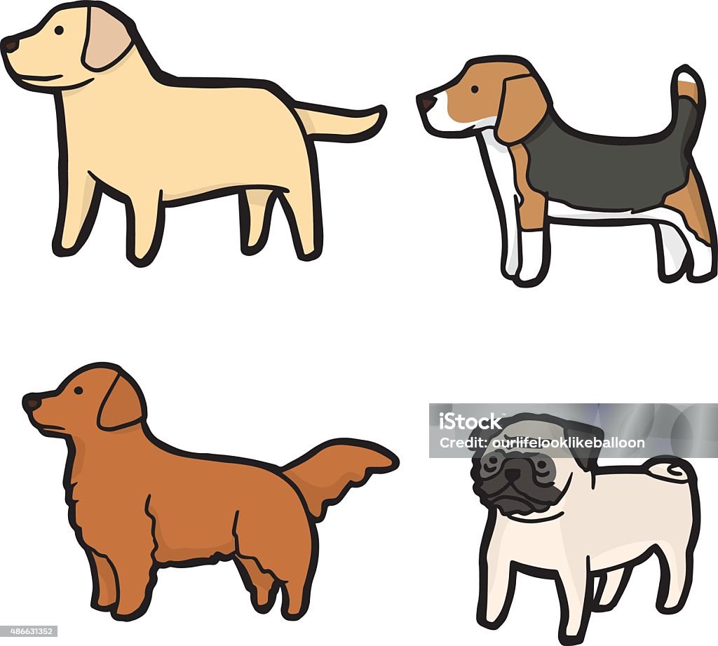 vector set of dog Beagle stock vector