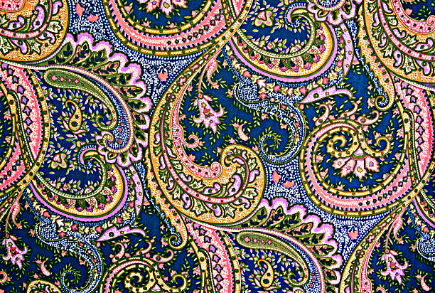 istock texture fabric of retro flower and paisley 486632188