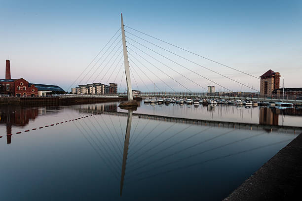istock Swansea marina and millennium bridge 486632308