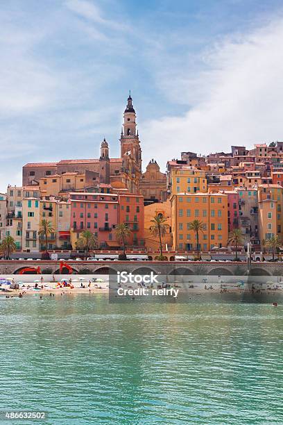 Menton United Kingdom Stock Photo - Download Image Now - 2015, Architecture, Beach