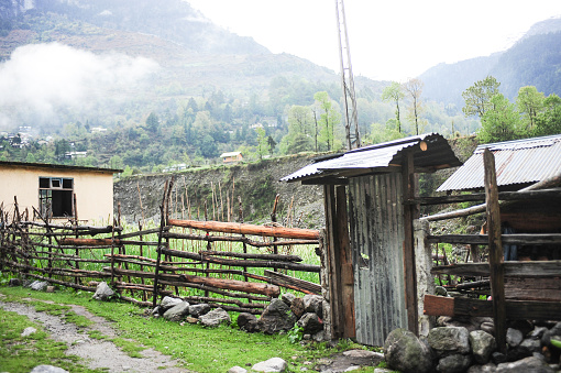 Local fence in Sikkim,Lachung,Northern India.
