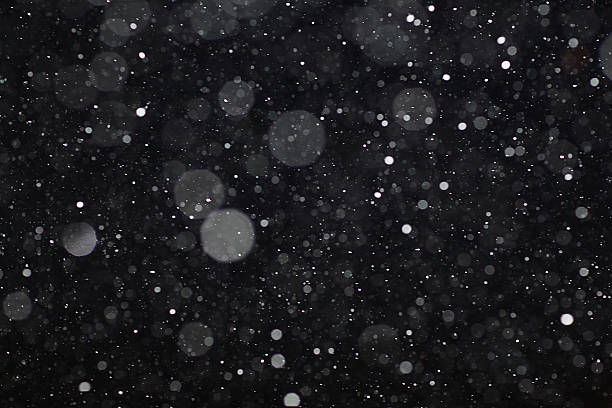 istock Abstract black white snow texture on black background for overlay 486636468