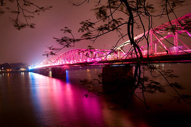 istock Trang Tien Bridge at night, Hue, Vietnam 486636562