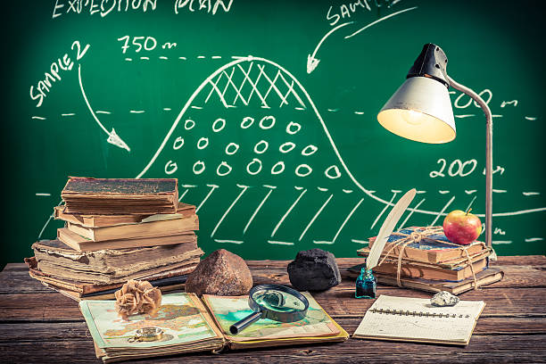 istock Geography lesson at vintage school 486636938