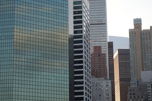 highrises of Manhattan in New York during summertime