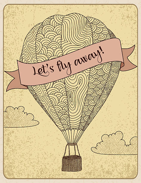 Hot Air Balloon vector art illustration