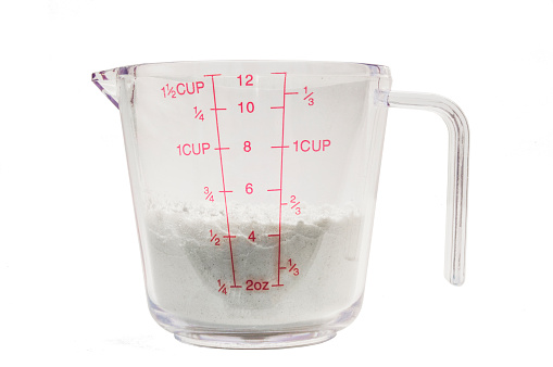 Measuring Cup With Flour 12 Stock Photo - Download Image Now - Cup,  Instrument of Measurement, Measuring - iStock