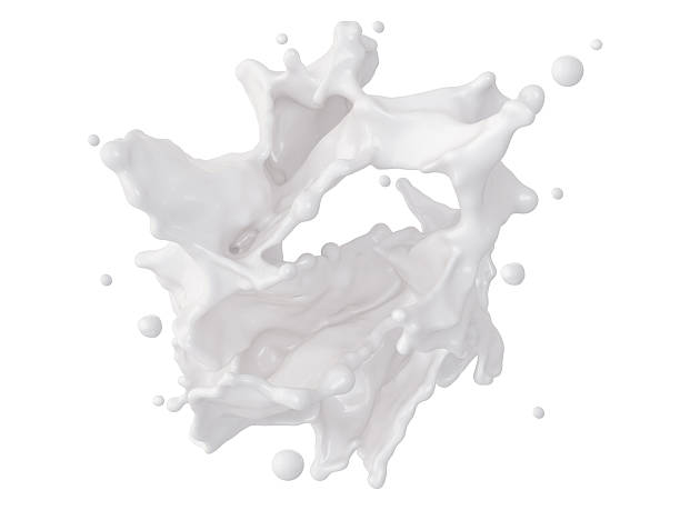 istock 3d abstract dynamic milk splashing clip art, isolated white liqu 486643976