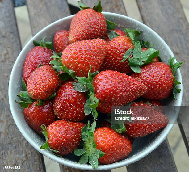 Strawberries In A Bowl Stock Photo - Download Image Now - Berry Fruit, Bowl, Ceramics