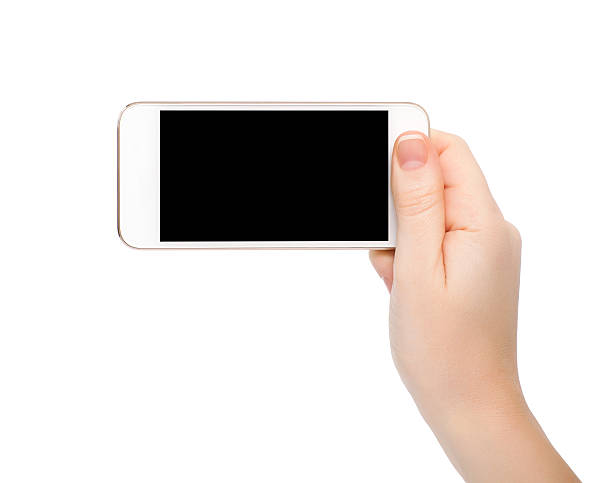 istock female hand holding white touch phone 486646159