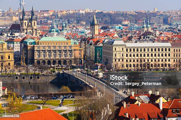 Prague Stock Photo - Download Image Now - 2015, Above, Architecture