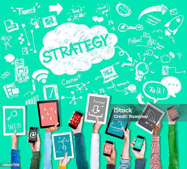 Strategy Online Social Media Networking Marketing Concept Stock Photo - Download Image Now