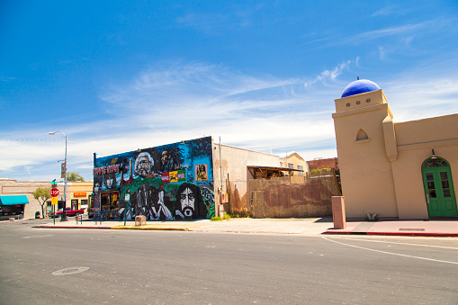 Tuscon, USA - June 12, 2012: in the old city  in TUCSON, USA. In 1775 the fort   Presidio San Agustin del Tucson was founded. Nowadays Tucson is the second biggest town in Arizona with 520 tsd inhabitants.