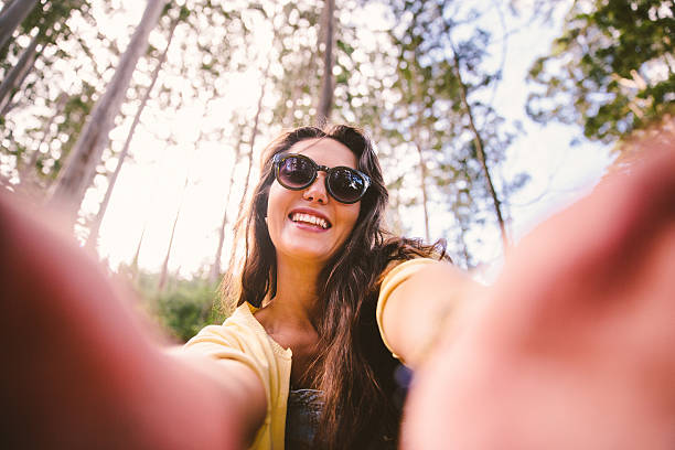 istock Girl is taking a selfie 486647531