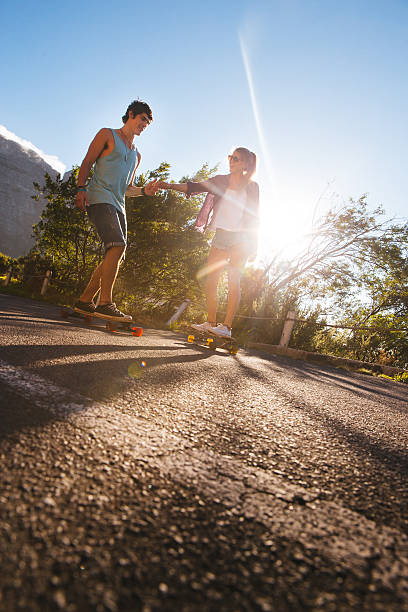 istock Teenager skate together 486647545