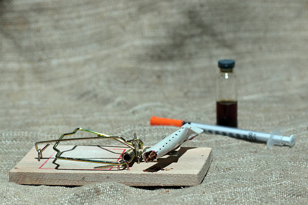 istock Drugs in a mousetrap cant dose syringe 486647888