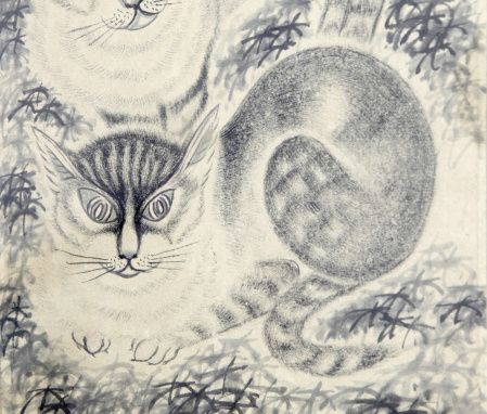 cat by Traditional Chinese painting